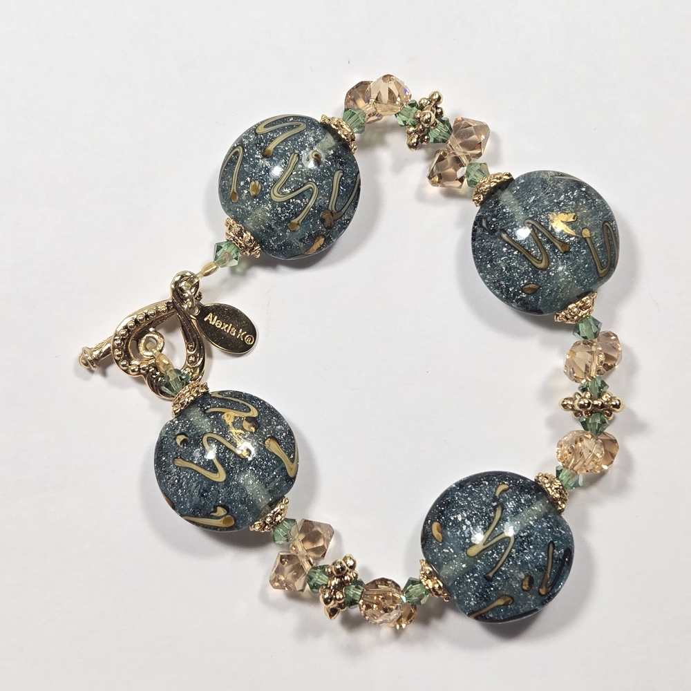 Alexis K Italian Murano Glass Beaded Bracelet